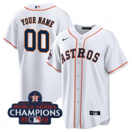 Men's Houston Astros ACTIVE Player Custom White 2022 World Series Champions Cool Base Stitched Baseball Jersey