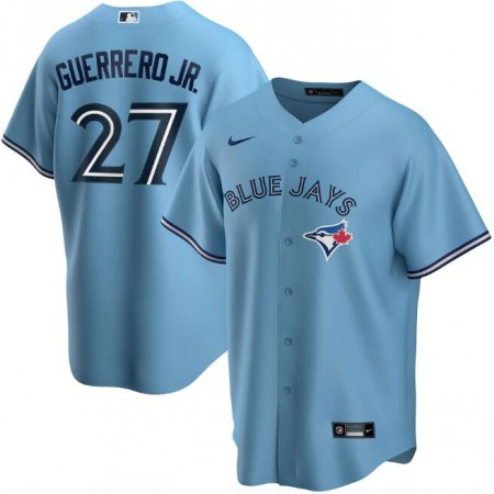 Men's Toronto Blue Jays #27 Vladimir Guerrero Jr. Majestic Blue Cool Base Stitched Jersey