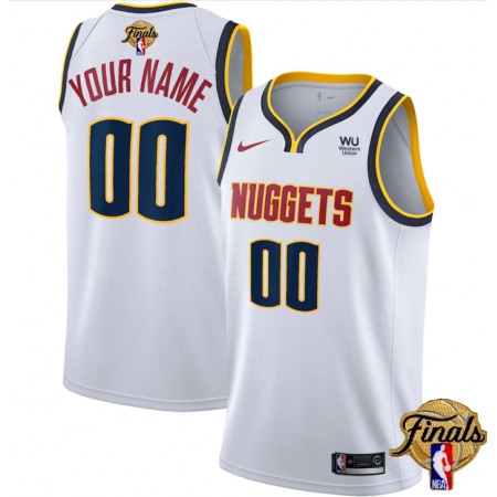 Denver Nuggets Customized White 2023 Finals Association Edition Stitched Jersey