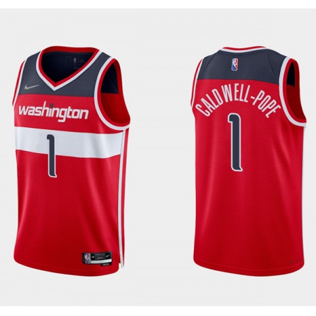 Men's Washington Wizards #1 Kentavious Caldwell-Pope Red Icon Edition Stitched Jersey