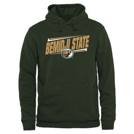 Bemidji State Beavers Double Bar Pullover Hoodie Green