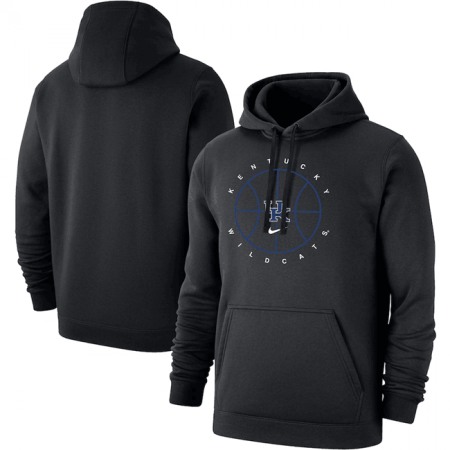 Men's Kentucky Wildcats Black Basketball Icon Club Fleece Pullover Hoodie