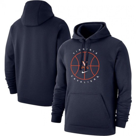 Men's Virginia Cavaliers Navy Basketball Icon Club Fleece Pullover Hoodie