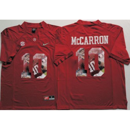 Crimson Tide #10 AJ McCarron Red Player Fashion Stitched NCAA Jersey