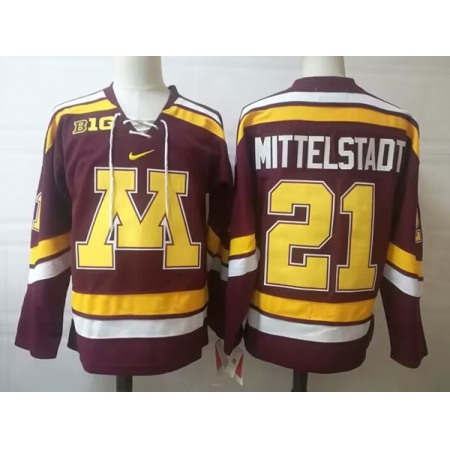 Men's Minnesota Golden Gophers ACTIVE PLAYER Custom Maroon Stitched Jersey