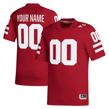 Men's Nebraska Huskers Scarlet Replica Custom Football Jersey Customized Black Stitched Game Jersey