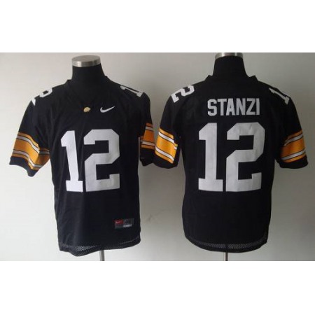 Hawkeyes #12 Stanzi Black Stitched NCAA Jersey