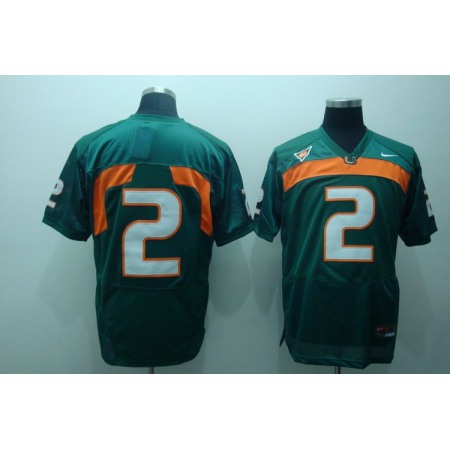 Hurricanes #2 Jon Beason Green Stitched NCAA Jersey