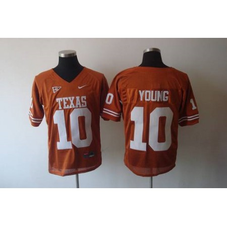 Longhorns #10 Young Orange Stitched NCAA Jersey