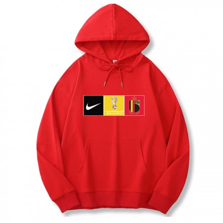 Men's Belgium World Cup Soccer Hoodie Red