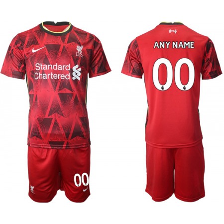 Men's Liverpool Custom 2021/22 Red Home Jersey Suit