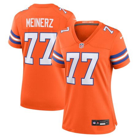 Women's Denver Broncos Quinn Meinerz Nike Orange Mile High Collection 1977 Throwback Player Game Jersey