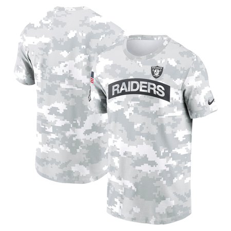 Men's Las Vegas Raiders Nike Arctic Camo 2024 Salute To Service Performance T-Shirt