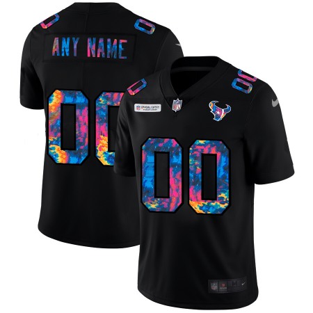 Men's Houston Texans ACTIVE PLAYER Custom 2020 Black Crucial Catch Limited Stitched Jersey