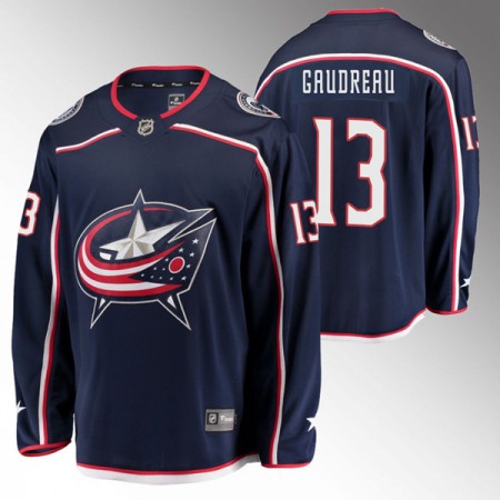 Men's Columbus Blue Jackets #13 Johnny Gaudreau 2022-23 Navy Stitched Jersey