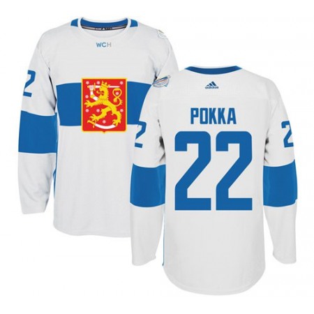 Team Finland #22 Ville Pokka White 2016 World Cup Stitched NHL Jersey