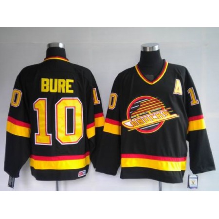 Canucks #10 Pavel Bure Stitched Black Mitchell&Ness NHL Jersey