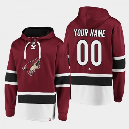 Men's Arizona Coyotes Active Player Custom Red All Stitched Sweatshirt Hoodie